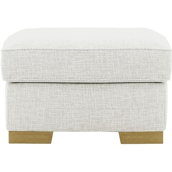 Pouf Avos, Vitolini 361-0104 - Blanc, Couleur des pieds: Noir wax