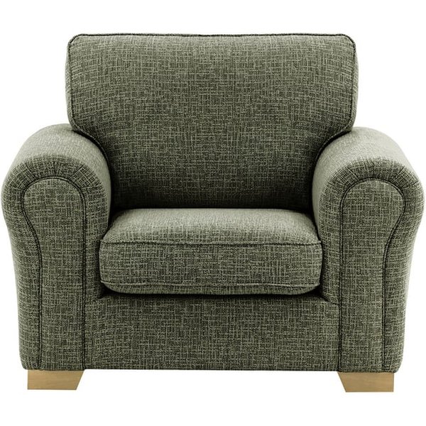 Fauteuil Bonna, Vitolini 097-1714 - Gris, Couleur des pieds: Noir wax