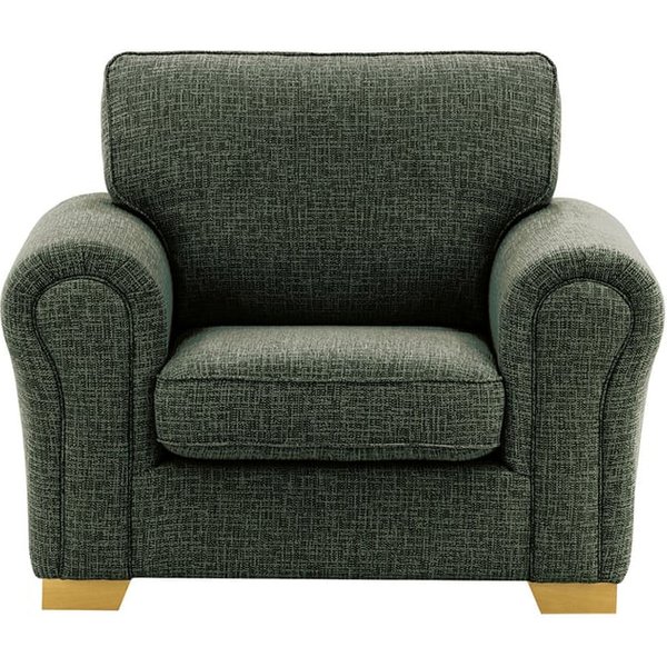 Fauteuil Bonna, Vitolini 097-1731 - Charbon, Couleur des pieds: Chêne clair