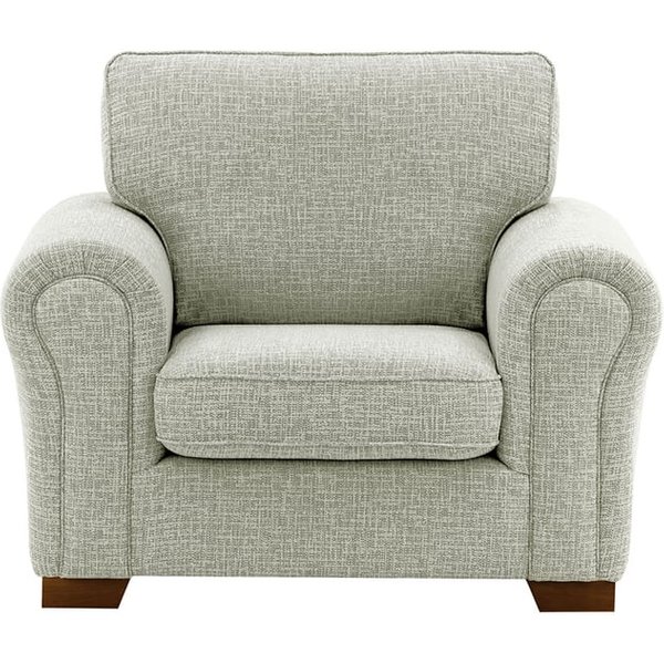 Fauteuil Bonna, Vitolini 335-0723 - Gris Clair, Couleur des pieds: Chêne foncé