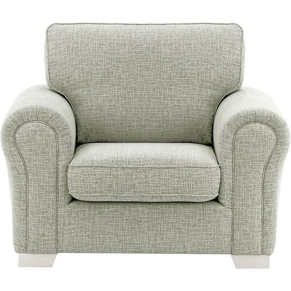Fauteuil Bonna, Vitolini 335-0723 - Gris Clair, Couleur des pieds: Blanc