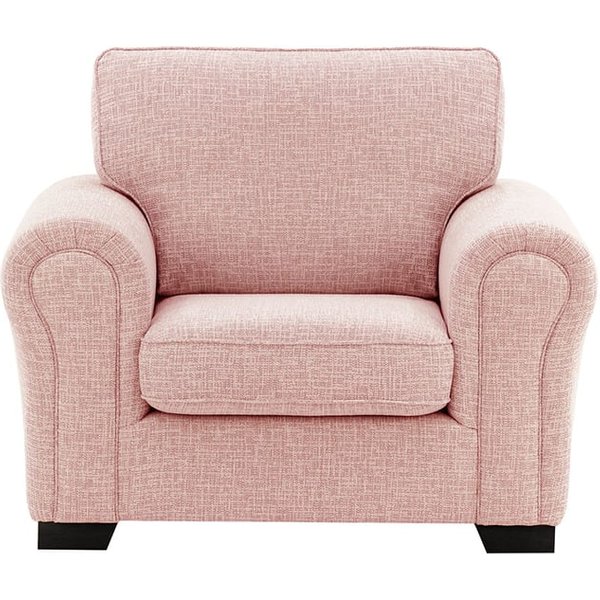 Fauteuil Bonna, Vitolini 336-1036 - Rose, Couleur des pieds: Noir