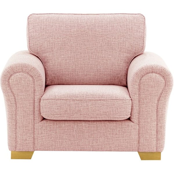 Fauteuil Bonna, Vitolini 336-1036 - Rose, Couleur des pieds: Chêne clair