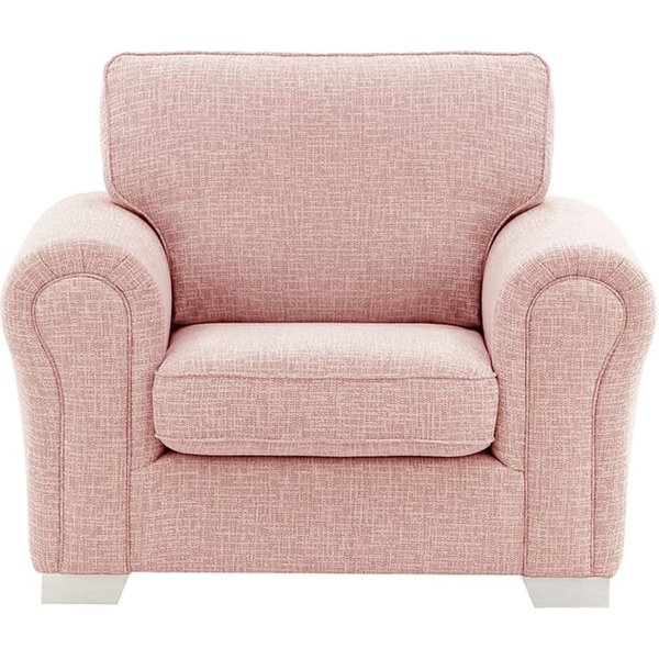 Fauteuil Bonna, Vitolini 336-1036 - Rose, Couleur des pieds: Blanc