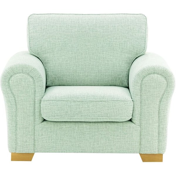 Fauteuil Bonna, Vitolini 336-1037 - Mentholée, Couleur des pieds: Chêne clair