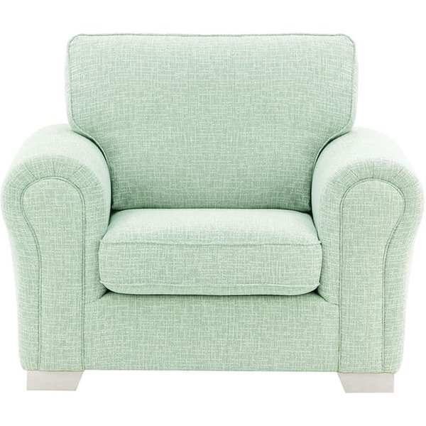 Fauteuil Bonna, Vitolini 336-1037 - Mentholée, Couleur des pieds: Blanc