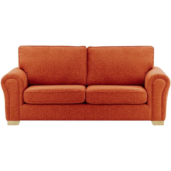 Canapé trois places Bonna, Vitolini 337-0706 - Terracota, Couleur des pieds: Noir wax