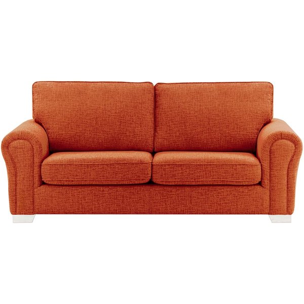 Canapé trois places Bonna, Vitolini 337-0706 - Terracota, Couleur des pieds: Blanc