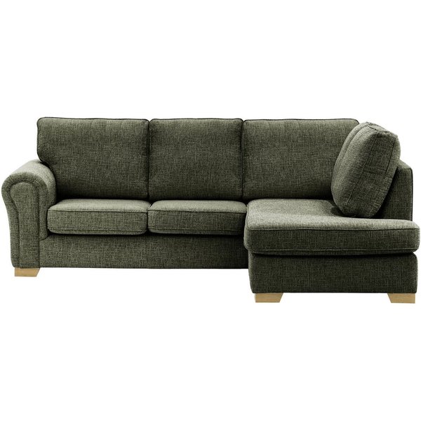 Canapé d’angle droit Bonna, Vitolini 097-1714 - Gris, Couleur des pieds: Noir wax