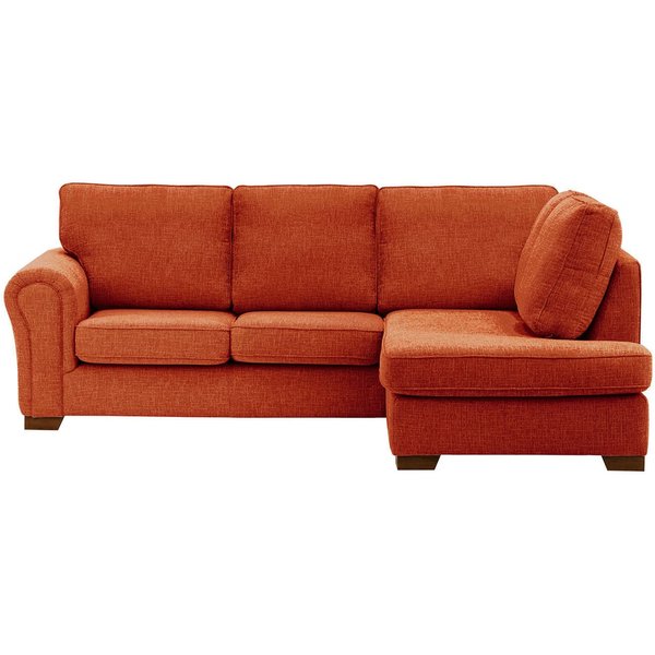 Canapé d’angle droit Bonna, Vitolini 337-0706 - Terracota, Couleur des pieds: Chêne foncé