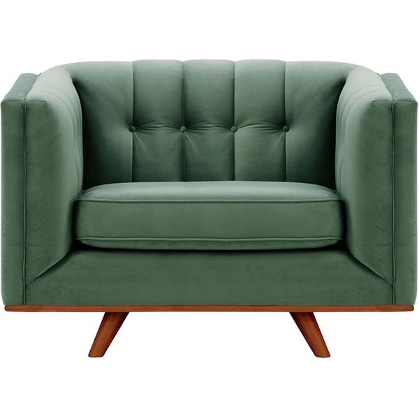 Fauteuil Vicenza, bleu - Velluto 12, Couleur des pieds: aveo