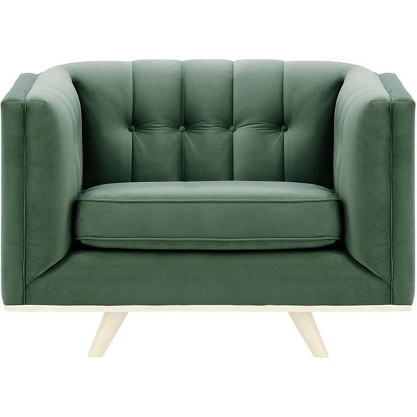 Fauteuil Vicenza, bleu - Velluto 12, Couleur des pieds: Blanc