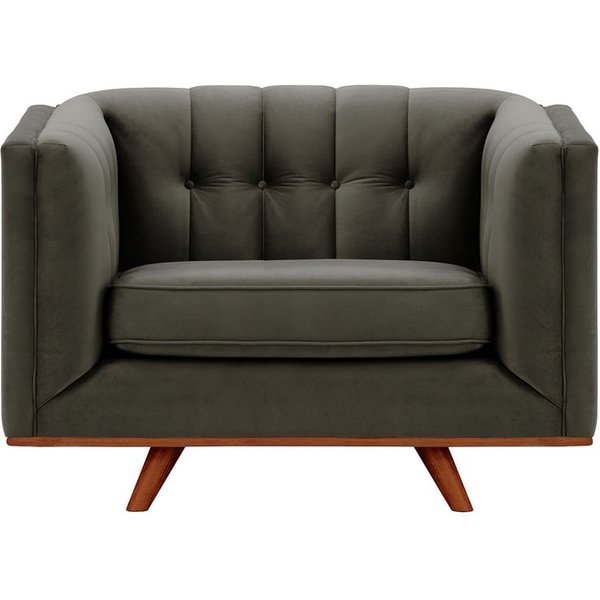 Fauteuil Vicenza, graphite - Velluto 19, Couleur des pieds: aveo