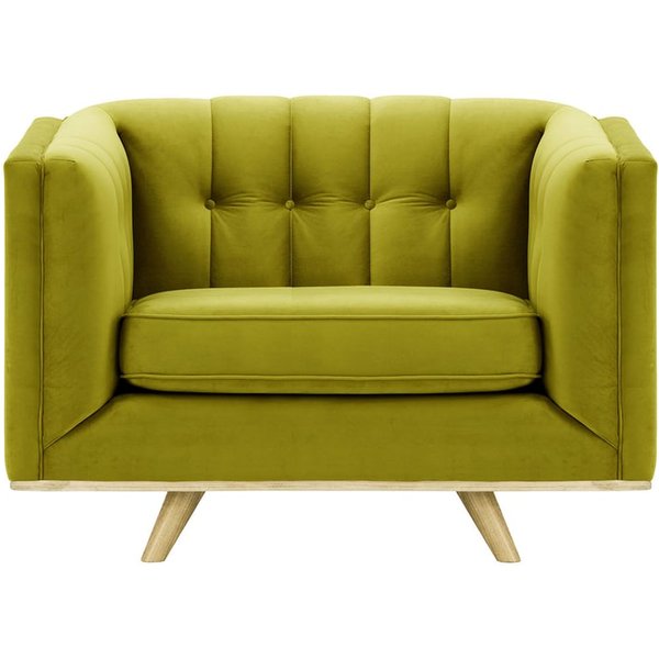 Fauteuil Vicenza, Velluto 36 - Bleu paon, Couleur des pieds: aveo