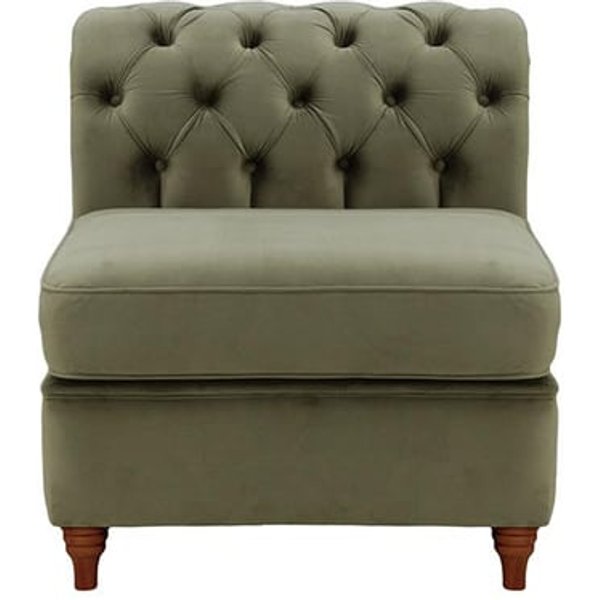 Chesterfield - Module intérieur une personne (1CP), graphite - Velluto 19, Couleur des pieds: Chêne foncé