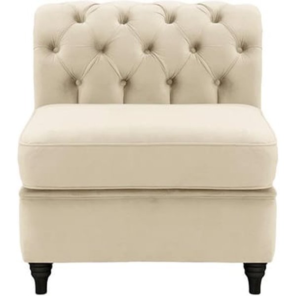 Chesterfield - Module intérieur une personne (1CP), Velluto 33 - orange rouillé, Couleur des pieds: Chêne foncé