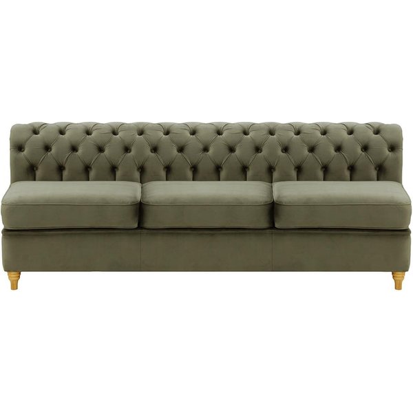 Chesterfield- Module intérieur trois personnes (3CP), graphite - Velluto 19, Couleur des pieds: Chêne clair