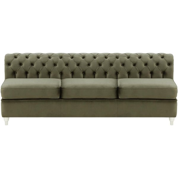 Chesterfield- Module intérieur trois personnes (3CP), graphite - Velluto 19, Couleur des pieds: Blanc