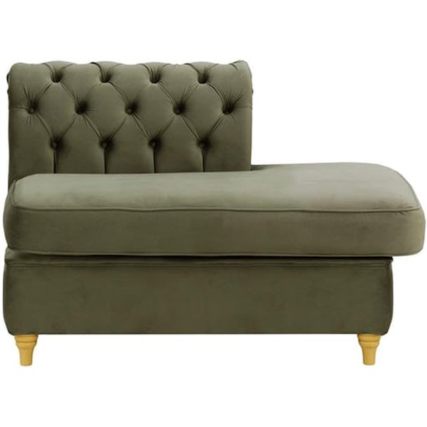 Chesterfield- Module d’extrémité carrée droit (ESR), graphite - Velluto 19, Couleur des pieds: Chêne clair
