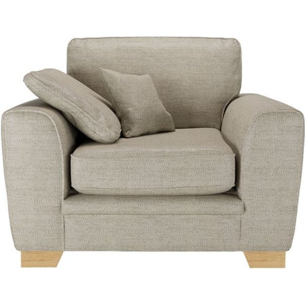 Fauteuil Ronay, beige - Cherub 0418, Couleur des pieds: Chêne clair