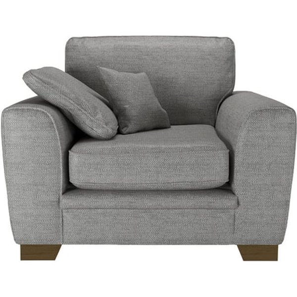 Fauteuil Ronay, gris foncé - Cherub 1482, Couleur des pieds: Chêne foncé