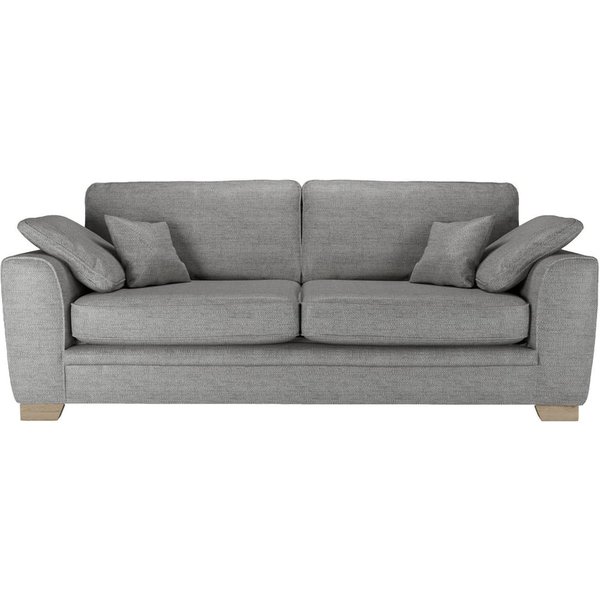 Ronay canapé trois places, gris foncé - Cherub 1482, Couleur des pieds: Noir wax