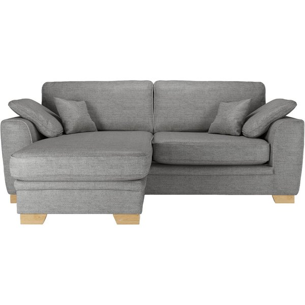 Ronay – canapé d’angle universel, gris foncé - Cherub 1482, Couleur des pieds: Chêne clair