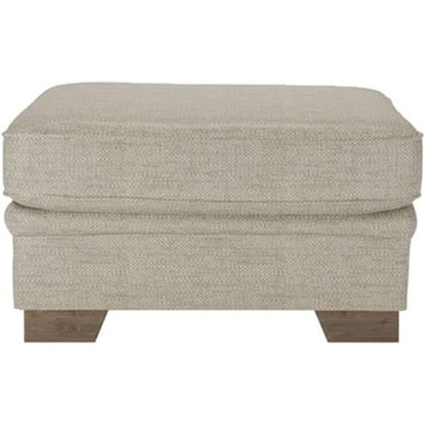 Pouf Ronay, beige - Cherub 0418, Couleur des pieds: Noir wax