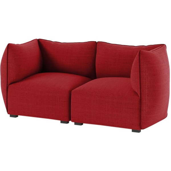 Canapé deux places modulaire Puzzle, rouge - Sawana 13