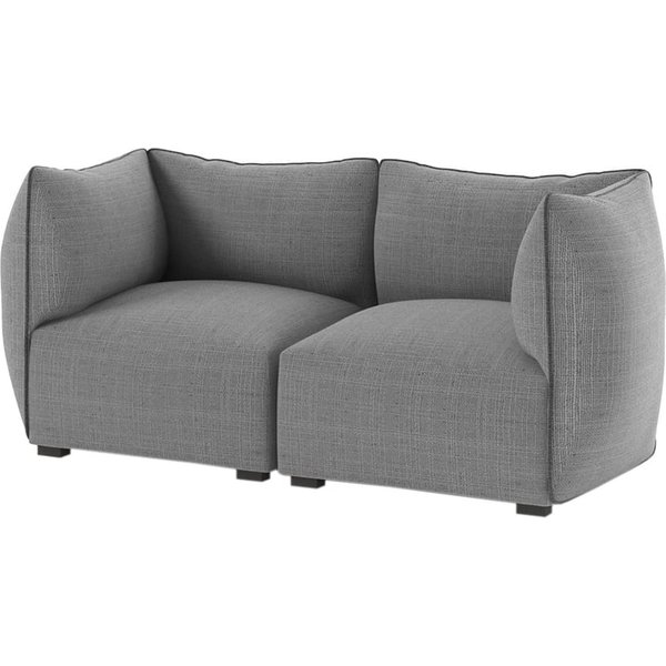Canapé deux places modulaire Puzzle, gris clair - Sawana 21