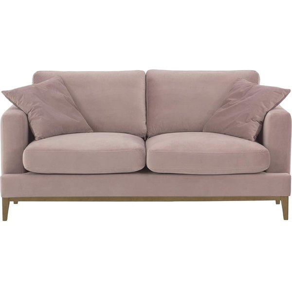 Canapé 2,5 places Covex Wood, lila/rose - Velluto 14, Couleur des pieds: Noir wax
