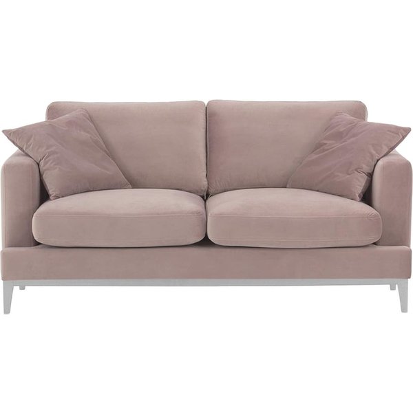 Canapé 2,5 places Covex Wood, lila/rose - Velluto 14, Couleur des pieds: Blanc