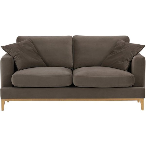 Canapé 2,5 places Covex Wood, gris éléphant - Velluto 17, Couleur des pieds: Chêne clair