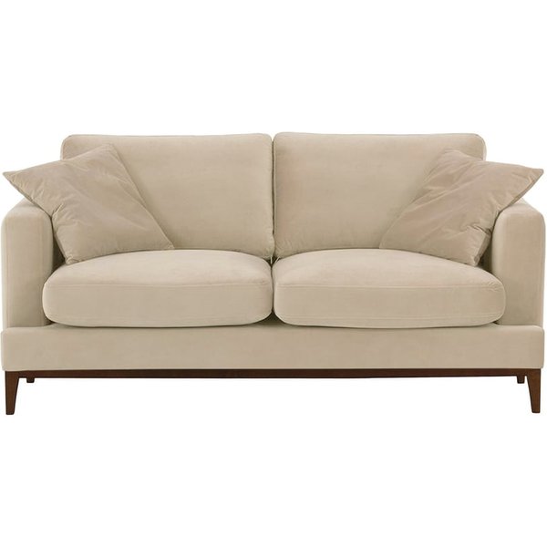 Canapé 2,5 places Covex Wood, beige clair - Velluto 2, Couleur des pieds: Chêne foncé