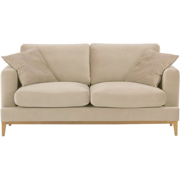 Canapé 2,5 places Covex Wood, beige clair - Velluto 2, Couleur des pieds: Chêne clair