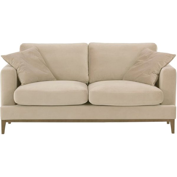 Canapé 2,5 places Covex Wood, beige clair - Velluto 2, Couleur des pieds: Noir wax