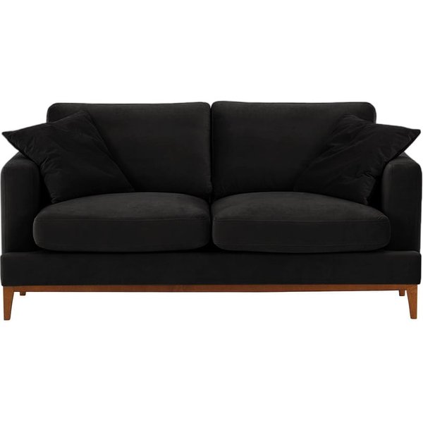 Canapé 2,5 places Covex Wood, noir - Velluto 20, Couleur des pieds: aveo
