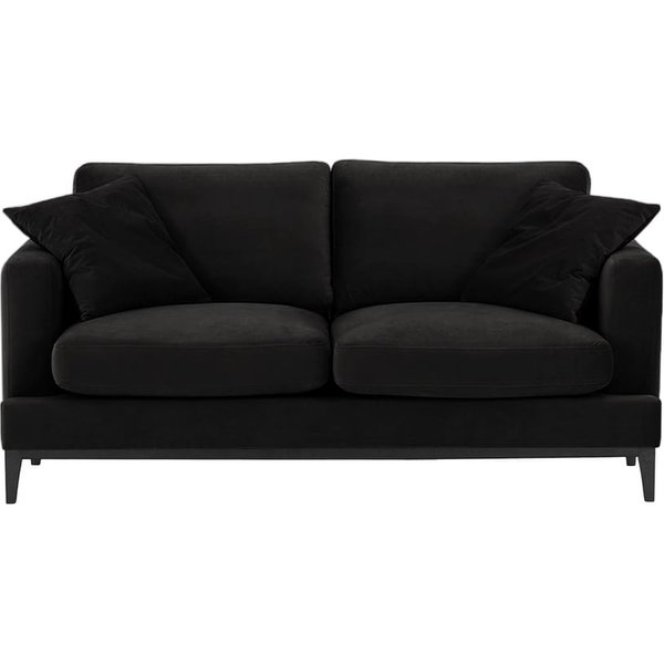 Canapé 2,5 places Covex Wood, noir - Velluto 20, Couleur des pieds: Noir