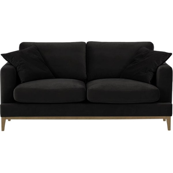 Canapé 2,5 places Covex Wood, noir - Velluto 20, Couleur des pieds: Noir wax