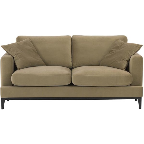 Canapé 2,5 places Covex Wood, beige - Velluto 3, Couleur des pieds: Noir