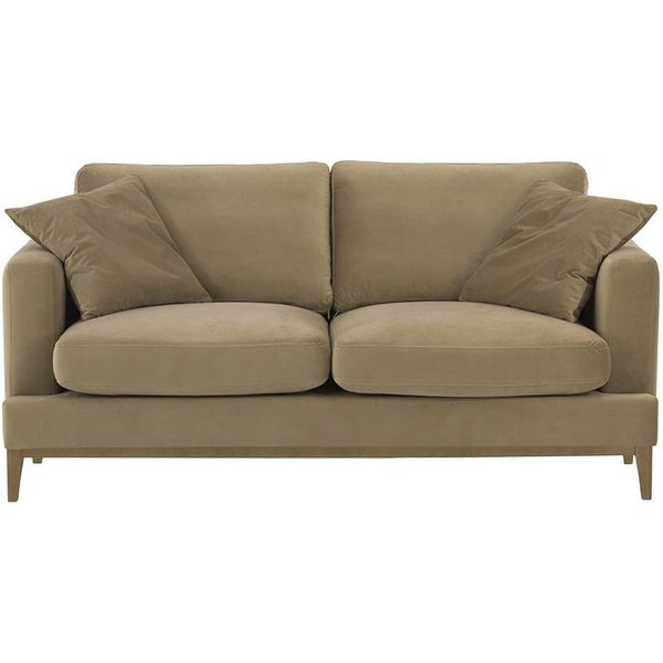 Canapé 2,5 places Covex Wood, beige - Velluto 3, Couleur des pieds: Noir wax