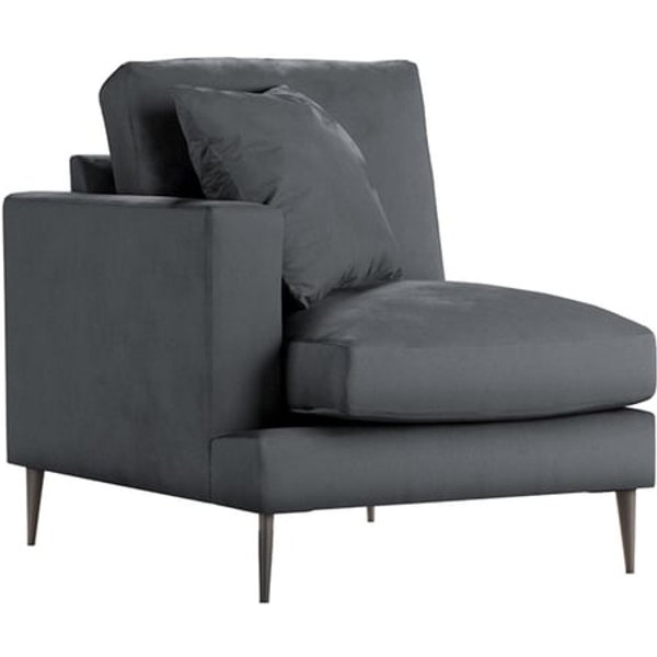 Covex – Module extrémité gauche une place (1L), graphite - Velluto 19