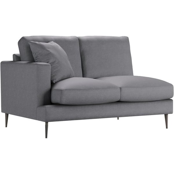 Covex – Module d’extrémité gauche deux places (2L), gris/marron - Fancy 96