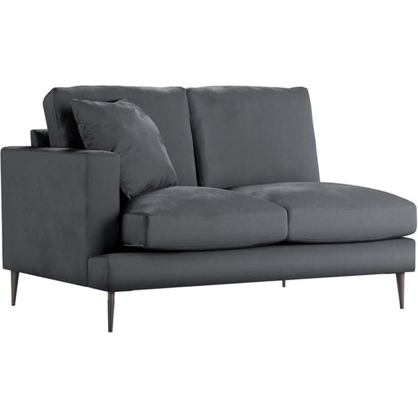 Covex – Module d’extrémité gauche deux places (2L), graphite - Velluto 19