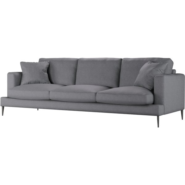 Canapé 3,5 places Covex, gris/marron - Fancy 96