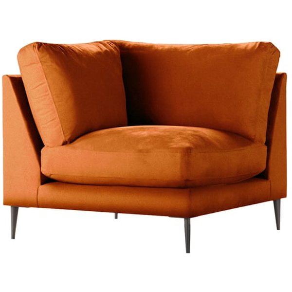Covex – module d’angle (CM), Velluto 33 - orange rouillé
