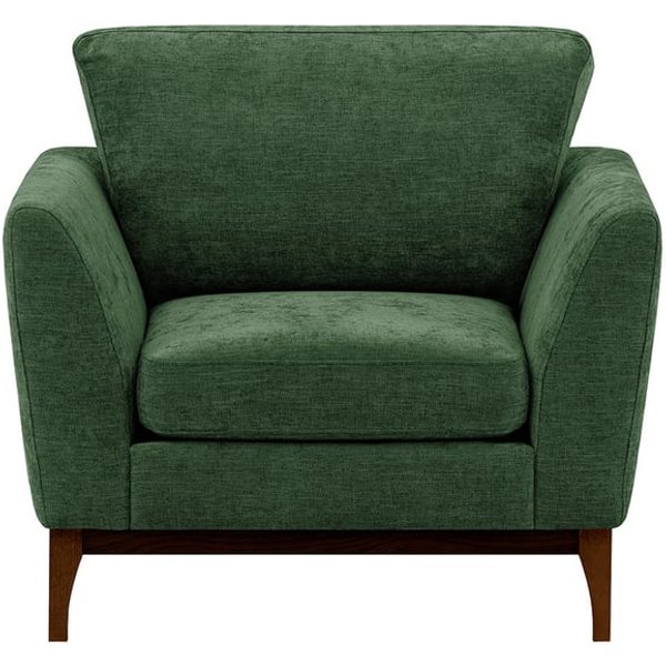 Fauteuil Malone, Gemma 39 - Vert, Couleur des pieds: Chêne foncé