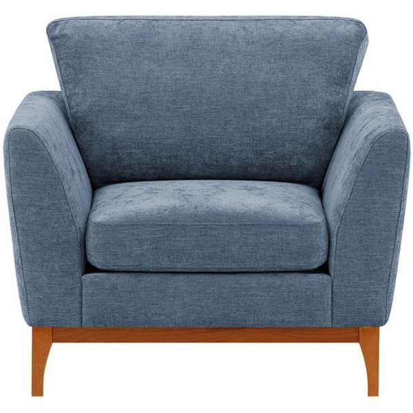 Fauteuil Malone, Gemma 77 - Bleu, Couleur des pieds: aveo