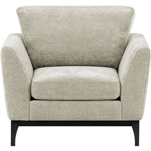 Fauteuil Malone, Gemma 80 - Blanc, Couleur des pieds: Noir