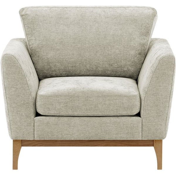 Fauteuil Malone, Gemma 80 - Blanc, Couleur des pieds: Noir wax